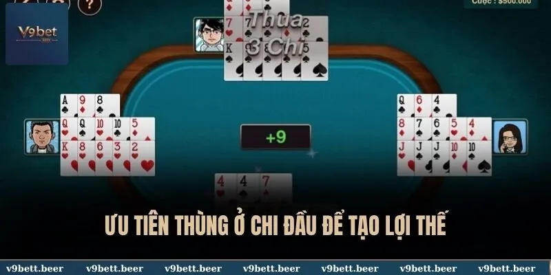 Ưu tiên thùng ở chi đầu để tạo lợi thế